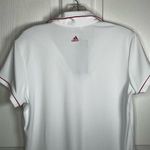 Adidas  Golf Polo Shirt Sz L White Pink Trim Photo 6