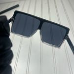 Oversized Square Black Shield Sunglasses Unisex Fashion Frame Photo 8