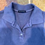 Brandy Melville Colleena Top Collar Polo Shirt Crop Top Dusky Purple One Shirt Photo 1