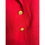 Alfred Dunner Vintage 80s Women's Red Blazer Gold Buttons Size 8 Shoulder Pads Photo 1