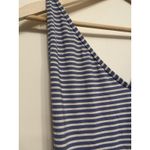 Aerie One Piece Swimsuit Women XL Stripe Blue Silver Ruffle Cheeky High Cut Photo 2