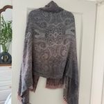 Women’s Pink Grey Ombre Paisley Shawl Scarf Wrap One Size EUC Gray Photo 3