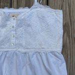 Hollister white lacey floral cami tank top with buttons Photo 1