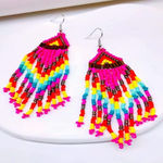 Bohemian Native American Style Fashion Minimalist Glass Beaded Earrings‎ Photo 0