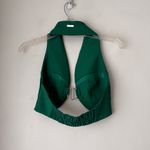 Maniere De Voir  Green Halter Crop Top 4 Photo 5