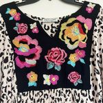 Giddy Up Glamour Dress Womens 3XL Multicolor Floral Lined Embroidered Leopard Photo 1