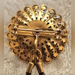 CORO Gold Brooch with Multicolor Gems Orange Photo 4