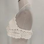 Handmade Crochet Women's White Bikini Top Photo 1