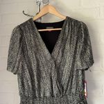 Vince Camuto Black and gold dress v neck sleigh all day 1x NEW party time Photo 7