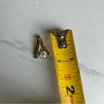 Vintage UTC 925 Sterling Silver CZ Pendant Ribbon Round Cubic Zirconia Sparkly Gold Photo 6