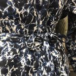 Michael Kors Womens Cold Shoulder Tie Belt Shift Dress Blue Photo 2