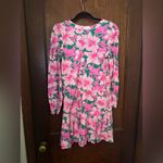 Lilly Pulitzer Alyssa Hibiscus Print Long Sleeve Shift Dress Size S Photo 3