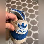 Adidas Blue and White Athletic Shoes Sleek Design Photo 5