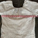 J.Crew  White Lace Puff Sleeve Blouse Cotton Short Sleeve Women's Size 4 Photo 6