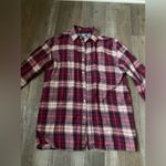 VTG Flannel Plaid Long Sleeve Purple Pink White Size M Size M Photo 1