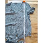 Madewell  Novel Tie-Front Top in Stripe Blue Moon Alby Stripe Size XS Lightweight Photo 5