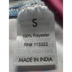 Banana Boat UPF 50 V Neck Shirt Dress Tropical Palm Print Blue Pink Size S Photo 4