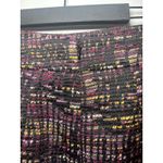 Ann Taylor Petites 0P Purple Black Colorful Tweed Pencil Skirt Back Zip Slit Photo 2
