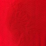 Vintage Red Sweater Womens S? Used Short Sleeve Textured Red on Red Rose Photo 8