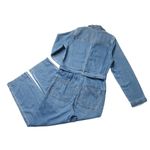 Madewell NWT Denim Tie-Waist Jumpsuit in Claireville Wash Jean Coverall S Photo 3