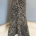 Black and Cream Retro Animal Print Trumpet Fit and Flare Skirt Sz 6 Photo 3