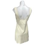 Free People  Beach Olivia Cream Sleeveless Rib Knit Button Down Mini Tank Dress M Photo 1