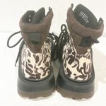 Urban Outfitters  Size 7 Tina Leopard Hiker Boot Lace Up Brown Photo 4