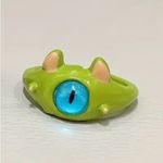 Cute Quirky Green Monster Design Cuff Ring‎ Gothic Punk Style Photo 4