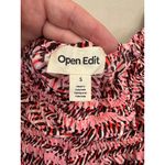 Open Edit  Blouse Size S Patterned Smocked Puff Sleeve Square Neck Boho Photo 3