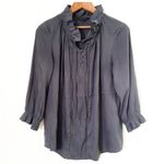 Banana Republic  Charcoal Ruffle Blouse Photo 0