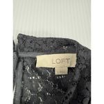 Loft  Lace Blouse Mock Neck‎ Long Sleeve Elegant Top Black Size Small Photo 1