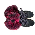 Sam Edelman Boots faux fur 7.5 Bowen Black Suede Leather Fall Winter Shoes Photo 5