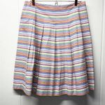 Talbots Rainbow Striped Pleated Skirt Size 12 Photo 0