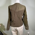 Lucky Brand Womens Olive Green Quilted Front Zip Jacket Size S Small Photo 1