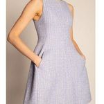 Emporio Armani Sleeveless Tweed Dress Blue Womens Size IT 44 US 8 Photo 0