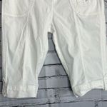 Lee White Easy Fit Bermuda Shorts 8P Double-Button Waist Preppy Summer Cropped Photo 3