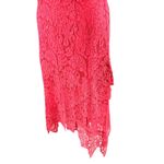 BB Dakota RSVP Shift Dress Lace Asymmetric Floral Pink Size 4 Photo 1