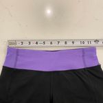 Lululemon Capri Leggings‎ Black and Purple Size 4 Photo 7