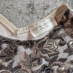 Flora Nikrooz top women’s size S gray embroidered sleeveless blouse VTG 90s Photo 2