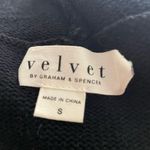 Velvet by Graham & Spencer Striped Knit Sweater Hoodie Sz‎ Small Cashmere Blend White Photo 3