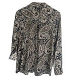 Studio Works Geometric Paisley Button Front Long Sleeve Blouse Size MD Photo 1