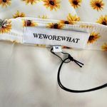 We Wore What Mini Slip Skirt Size Medium Satin it Ditsy Daisy Y2K Daisies Floral Photo 7