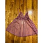 Victoria's Secret Victoria’s Secret Women’s Small Y2K Lace Mesh Sheer Strap Babydoll Nighty Slip Photo 3