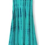 Soft Surroundings  XS Tie Dye Tank Dress Blue Rayon Boho Beachy Summer Midi Maxi Photo 0