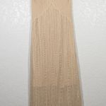 Freshman 1996 New  Beige Crochet Maxi Dress Size Large Photo 0