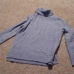 Michael Kors  Blue Cable Knit Turtleneck Sweater SIZE M Photo 1