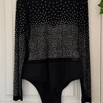 Black and White Studded Women's Top Size 1X Photo 0