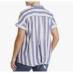 Lucky Brand Womens Plus 2X Stripe Tie Back Shirt Lightweight Cap Sleeve Striped Photo 1