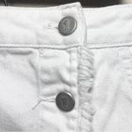 Pilcro and the Letterpress Anthropologie White Denim Raw Hem Fringe Skirt Size 2 Photo 8