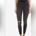 Madewell Women's High Riser Ripped Skinny Jeans in Black Sea Raw Hem Size 27 Photo 3